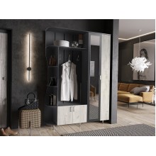 Прихожая арт.24.3 ЛДСП дуб крафт белый/графит 1500х370хh2150мм. (стороны у прихожей не меняются)