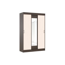 Шкаф-купе 3-х. дв. арт.24.30.4 фасад ЛДСП дуб беленый/каркас ЛДСП венге 1300х520хh2016мм Басямиф