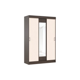Шкаф-купе 3-х. дв. арт.24.30.4 фасад ЛДСП дуб беленый/каркас ЛДСП венге 1300х520хh2016мм Басямиф