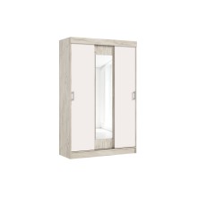 Шкаф-купе 3-х. дв. арт.24.30.4 фасад ЛДСП кашемир/каркас ЛДСП дуб крафт серый 1300х520хh2016мм Басямиф