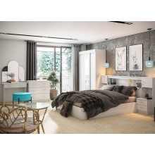 Модульная спальня арт.24.30 каркас и фасад ЛДСП белый