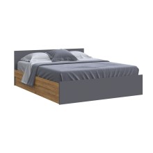 Кровать 2-сп. арт.24.30.8 (1600х2000) ЛДСП графит/дуб крафт 1635х2037хh700мм