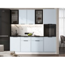 Модульный кух.гарнитур арт.24.33.4 фасад МДФ браш деним блю/каркас ЛДСП белый Стоимость кухни от 40 000 до 100 000 руб (индивидуально комплектуется по размерам заказчика)