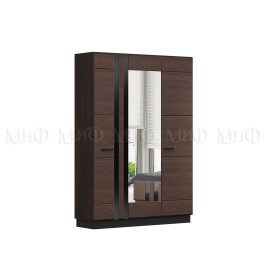 Шкаф 3-х. дв. арт.24.34.8 фасад МДФ дерево/каркас ЛДСП орех 1500х542хh2126мм Магнолия