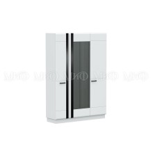 Шкаф 3-х. дв. арт.24.34.8 фасад МДФ белый глянец холодный/ каркас ЛДСП белый 1500х542хh2126мм Магнолия