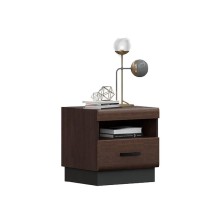 Тумба прикроватная арт.24.34.9 фасад МДФ дерево/ каркас ЛДСП орех 500х442хh500мм 