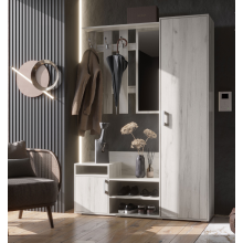 Прихожая арт.24.4 ЛДСП дуб крафт белый 1440х400хh2052мм. правое исполнение