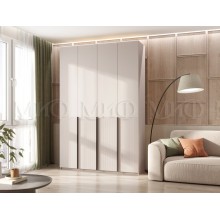 Шкаф 4-х. дв. арт.24.42.2.1 фасад МДФ кашемир/каркас ЛДСП кашемир 1600х508хh2400мм 6 ящ. Марвэл