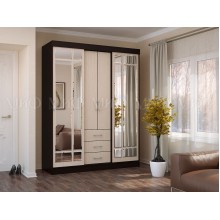 Шкаф-купе 4-х. дв. арт.24.48.4 ЛДСП дуб беленый/венге 1700х574хh2220мм Маэстро