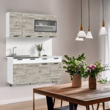 Кух.гарнитур 1.6м. арт.24.49.2 фасад ЛДСП дуб крафт светлый (юкон)/каркас ЛДСП белый  Рио ЛДСП