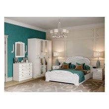 Модульная спальня арт.24.5 МДФ белый глянец/ЛДСП белый