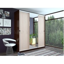 Шкаф-купе 3-х. дв. арт.24.51.2 ЛДСП дуб беленый/венге 1500х600хh2200мм. Альянс