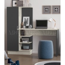 Стол письменный арт.24.53.1 ЛДСП дуб крафт белый/графит 1450х500хh1350мм сборка универсальная