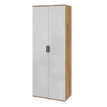 Шкаф 2-х. дв. арт.24.60.4 ЛДСП белый глянец холодный/дуб крафт 800х470хh2120мм  