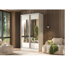 Шкаф-купе 2-х. дв. арт.24.61 фасад ЛДСП дуб крафт белый/каркас ЛДСП дуб крафт белый 1350х600хh2244мм Тринити 9