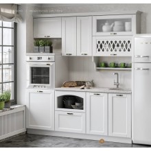 Кух.гарнитур 2.0м. арт.24.63.3 фасад МДФ белый текстурный/ЛДСП белый комп.№3