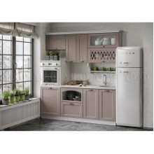 Кух.гарнитур 2.0м. арт.24.63.3 фасад МДФ шарли пинк/ЛДСП белый комп.№3