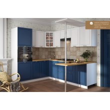 Модульный кух.гарнитур арт.24.69.5 МДФ белый матовый/джинс/ЛДСП белый Стоимость кухни от 40 000 до 100 000 руб (индивидуально комплектуется по размерам заказчика)