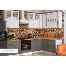 Модульный кух.гарнитур арт.24.69.7 МДФ белый снег софт/графит софт/ЛДСП белый Стоимость кухни от 40 000 до 100 000 руб (индивидуально комплектуется по размерам заказчика)