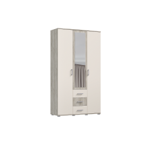 Шкаф 3-х. дв. арт.24.7.4 фасад ЛДСП кашемир/каркас ЛДСП дуб крафт серый 1200х470хh2116мм Белла