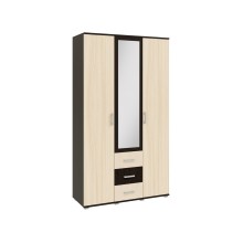 Шкаф 3-х. дв. арт.24.7.4 фасад ЛДСП дуб беленый/каркас ЛДСП венге 1200х470хh2120мм Белла