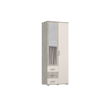 Шкаф 2-х. дв. арт.24.7.3.3 ЛДСП кашемир/дуб крафт серый 800х470хh2120мм Белла