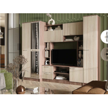 Гостиная арт.24.70 ЛДСП ясень шимо светлый/ясень шимо темный 2700х560хh2100мм ниша ТВ 1000х800мм