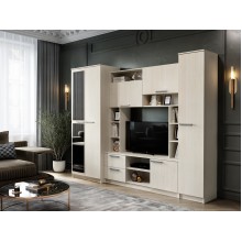 Гостиная арт.24.70 ЛДСП сандал 2700х560хh2100мм ниша ТВ 1000х800мм Флора
