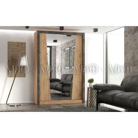 Шкаф-купе 2-х. дв. арт.24.76.19 ЛДСП дуб крафт/бетон темный 1500х610хh2200мм Соренто