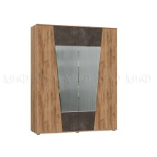 Шкаф 4-х. дв. арт.24.76.17 каркас и фасад ЛДСП дуб крафт/бетон темный 1800х546хh2236мм Соренто