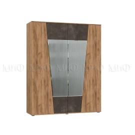 Шкаф 4-х. дв. арт.24.76.17 каркас и фасад ЛДСП дуб крафт/бетон темный 1800х546хh2236мм Соренто