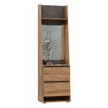 Зеркало арт.24.76.8 ЛДСП дуб крафт/бетон темный 600х354хh2006мм.