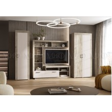 Гостиная арт.24.78.5 фасад ЛДСП кашемир/каркас ЛДСП дуб крафт серый 3189х416хh2070мм Ангара 