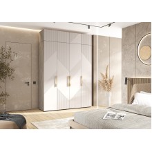 Шкаф 4-х. дв. арт.24.79.10 фасад МДФ кашемир/каркас ЛДСП дуб крафт серый 1800х506хh2600мм Ирис 