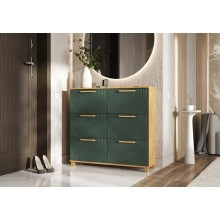 Тумба под обувь арт.24.79.2 МДФ браш мени грин/ЛДСП дуб крафт 1000х300хh950мм  