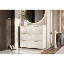 Тумба под обувь арт.24.79.2 МДФ кашемир/ЛДСП кашемир 1000х300хh950мм  