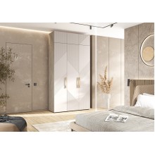 Шкаф 3-х. дв. арт.24.79.22 фасад МДФ кашемир/каркас ЛДСП дуб крафт серый 1350х506хh2600мм Ирис 