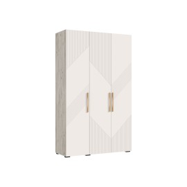 Шкаф 3-х. дв. арт.24.79.5 МДФ кашемир/ЛДСП дуб крафт серый 1350х506хh2236мм Ирис 