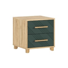 Тумба прикроватная арт.24.79.3 МДФ браш мени грей/ЛДСП дуб крафт 435х426хh443мм Ирис 
