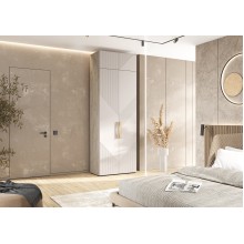 Шкаф 2-х. дв. арт.24.79.21 фасад МДФ кашемир/каркас ЛДСП дуб крафт серый 900х506хh2600мм Ирис 