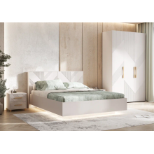 Спальный гарнитур арт.24.79 МДФ кашемир/ЛДСП кашемир Ирис 