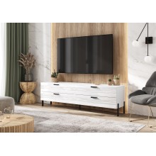 Тумба под ТВ арт.24.85 фасад МДФ белый глянец/каркас ЛДСП белый 1668х380хh480мм 