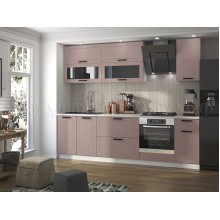 Модульный кух.гарнитур арт.24.87.10 фасад МДФ шарли пинк/каркас ЛДСП белый Стоимость кухни от 40 000 до 100 000 руб (индивидуально комплектуется по размерам заказчика)