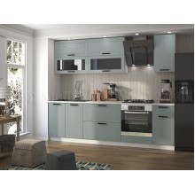 Кух.гарнитур 2.6м. арт.24.87.8 фасад МДФ шарли бриз/каркас ЛДСП белый  