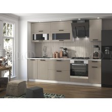 Модульный кух.гарнитур арт.24.87.9 фасад МДФ шарли мокко/каркас ЛДСП белый Стоимость кухни от 40 000 до 100 000 руб (индивидуально комплектуется по размерам заказчика)