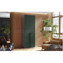 Шкаф 2-х. дв. арт.24.9.1 фасад ЛДСП изумрудный/каркас ЛДСП графит 800х510хh2236мм Норд