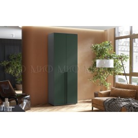 Шкаф 2-х. дв. арт.24.9.1 фасад ЛДСП изумрудный/каркас ЛДСП графит 800х510хh2236мм Норд