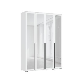 Шкаф 4-х. дв. арт.24.9.5.2 фасад ЛДСП белый глянец/каркас ЛДСП белый 1600х510хh2236мм Норд