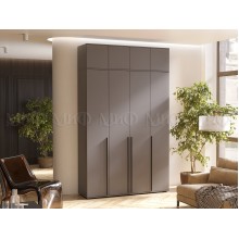 Шкаф 4-х. дв. арт.24.9.6 каркас и фасад ЛДСП графит 1600х510хh2654мм Норд