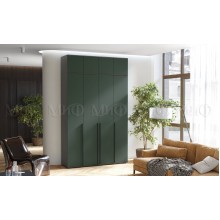 Шкаф 4-х. дв. арт.24.9.6 фасад ЛДСП изумрудный/каркас ЛДСП графит 1600х510хh2654мм Норд